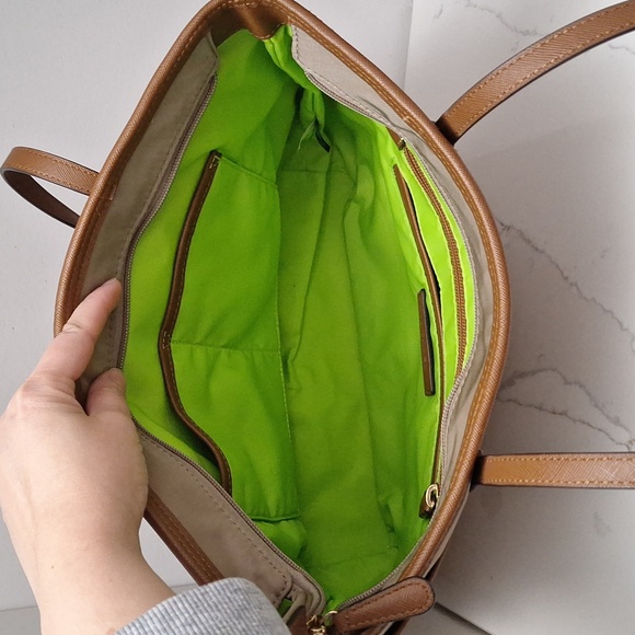 Michael Kors Kempton Tan Nylon Tote - Picture 8 of 12